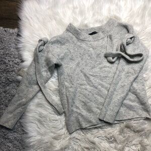 Ann Taylor Tie sleeve crew neck sweater small
